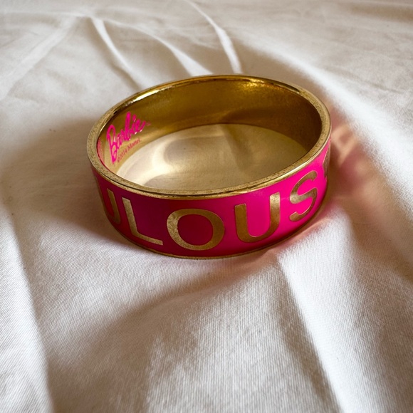 2014 Mattel Barbie Collection Always Fabulous Pink Gold Metal Bangle Bracelet - Picture 1 of 8